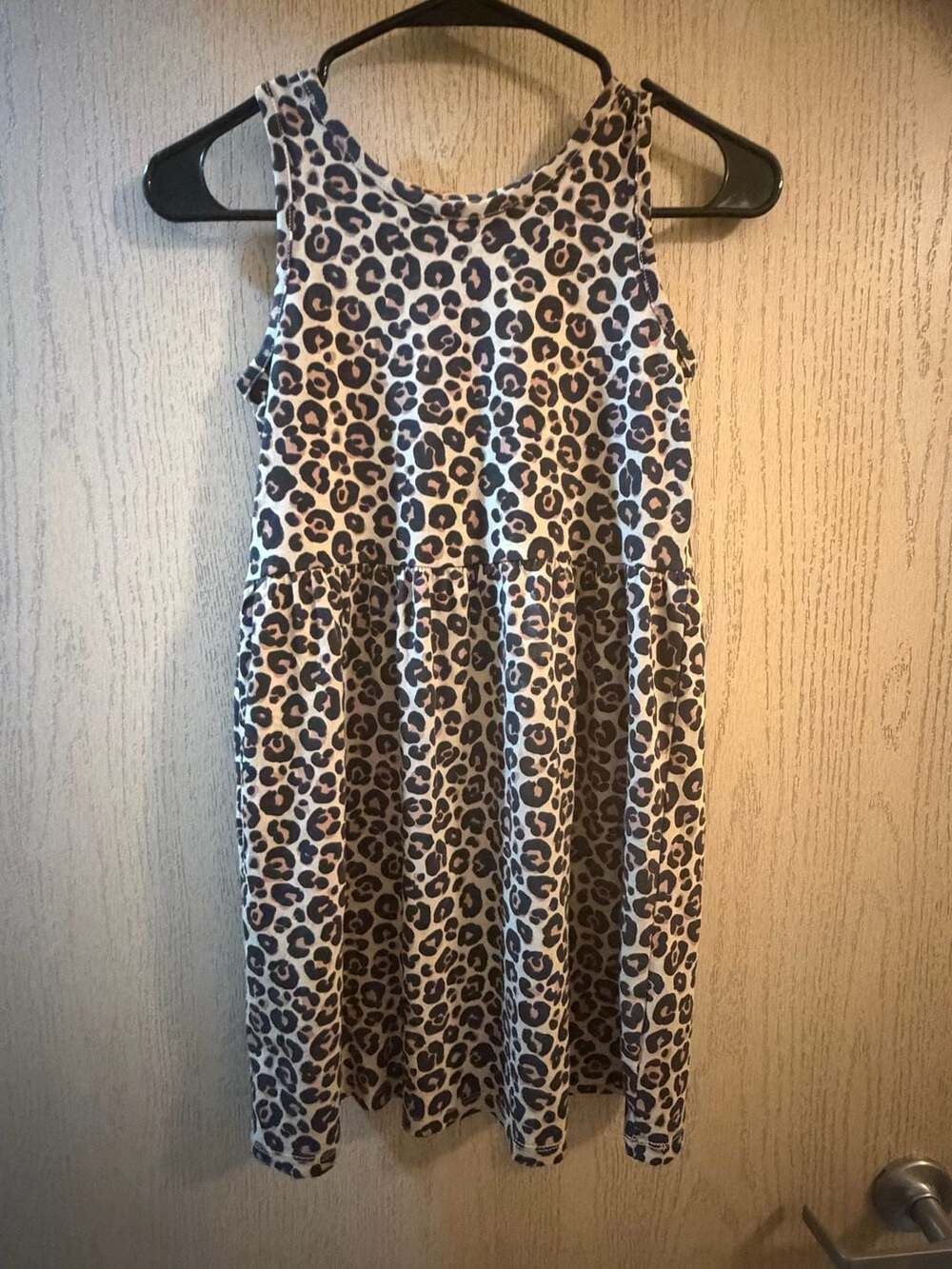 H&M Leopard Print Sleeveless Tiered Dress
